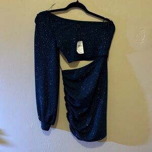 Windsor Midnight Blue Sparkle Skirt Set